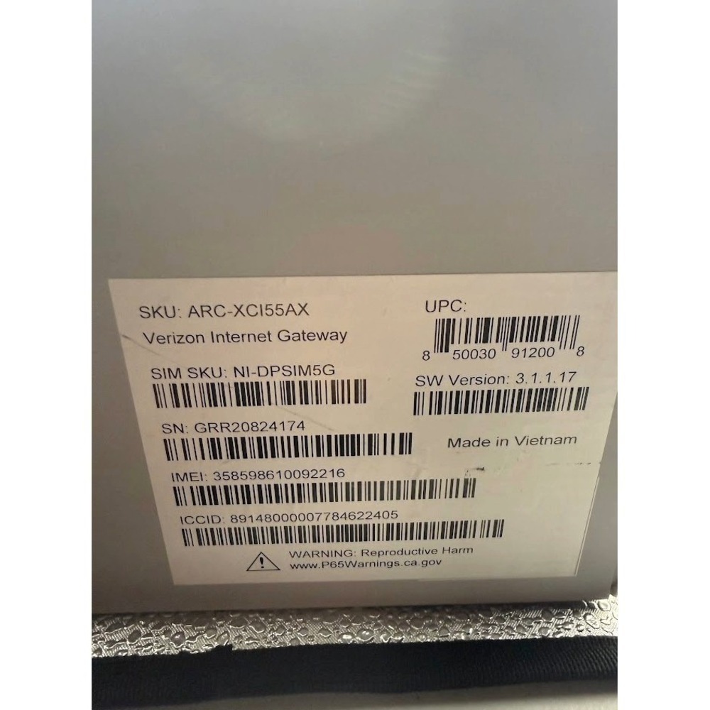 Verizon Internet Gateway ARC XCI55AX Router Modem Device